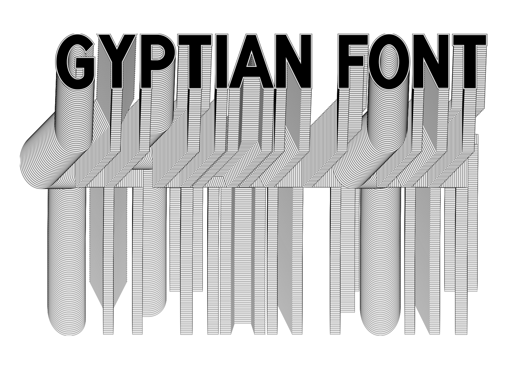 Typographie gyptian font creé par maison màj