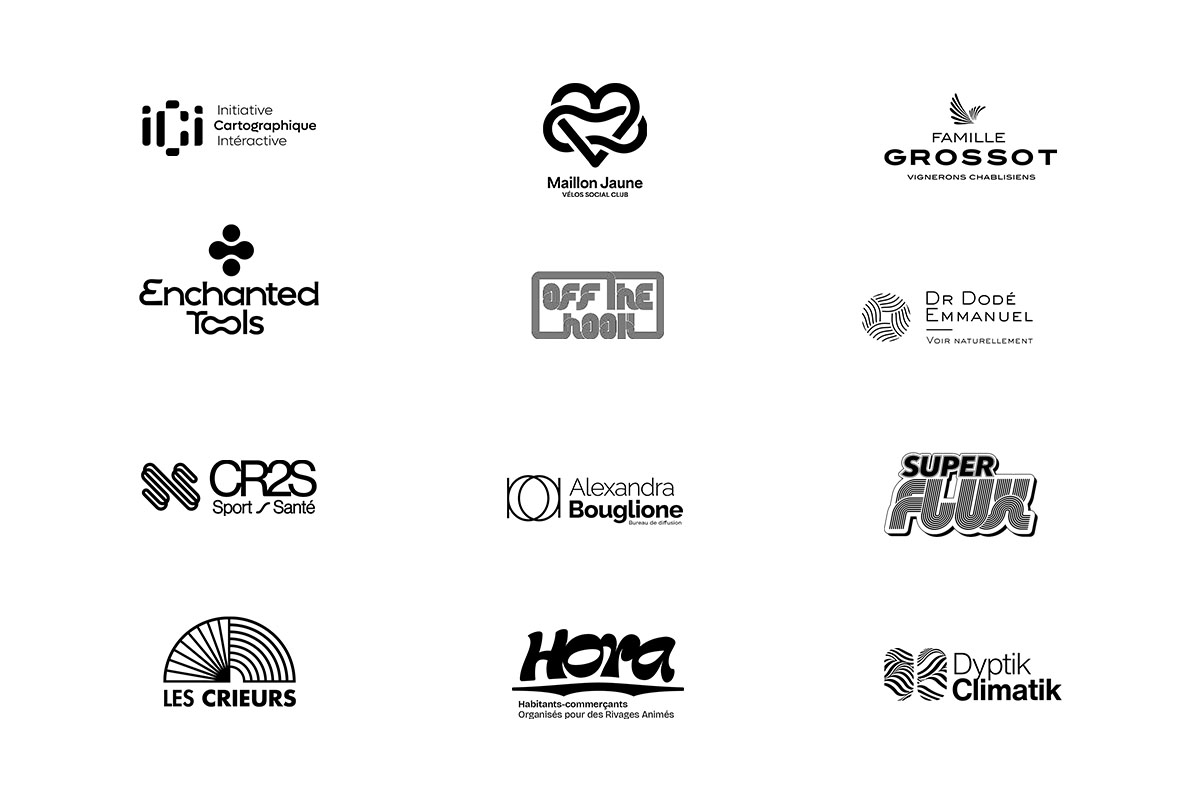 Sélection de logos créés par Maison Màj – Studio de création graphique