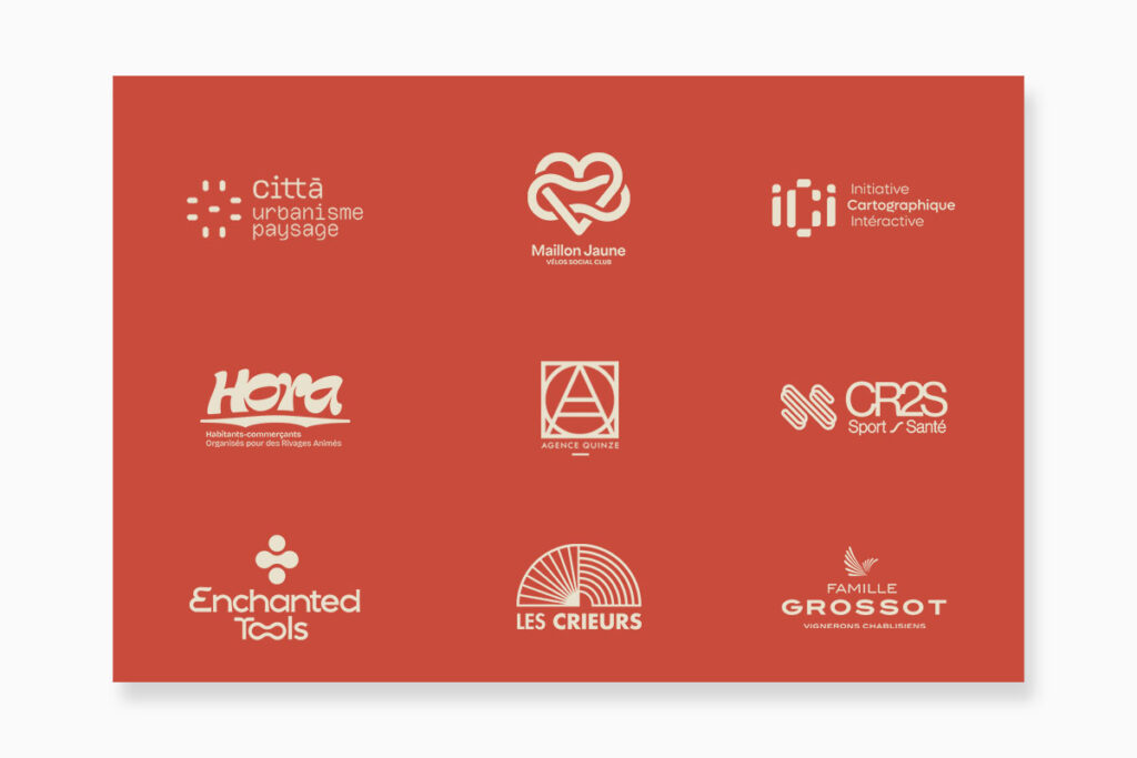 exemple de logos crées par le studio de création graphique maison maj